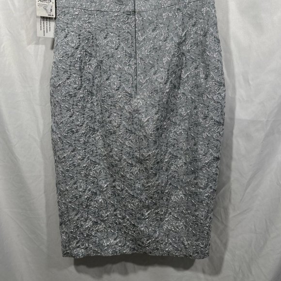 NWT $395 Aidan Mattox [ 6 ] Metallic Jacquard Off Shoulder Dress Blue Mist #Q379 - Picture 12 of 12